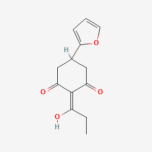 5-(Furan-2-yl)-2-(1-hydroxypropylidene)cyclohexane-1,3-dione