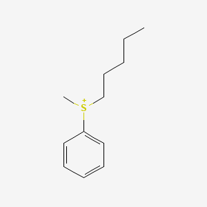 molecular formula C12H19S+ B14529376 Methyl(pentyl)phenylsulfanium CAS No. 62312-67-8