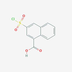 molecular formula C11H7ClO4S B1452942 3-(Chlorosulfonyl)naphthalene-1-carboxylic acid CAS No. 1258652-21-9