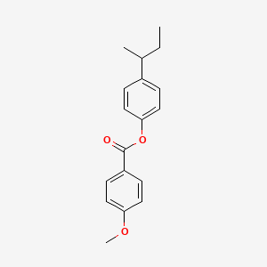 Benzoic acid, 4-methoxy-, 4-(1-methylpropyl)phenyl ester