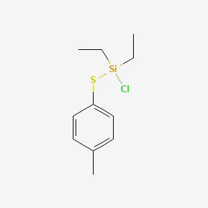 Chloro(diethyl)[(4-methylphenyl)sulfanyl]silane