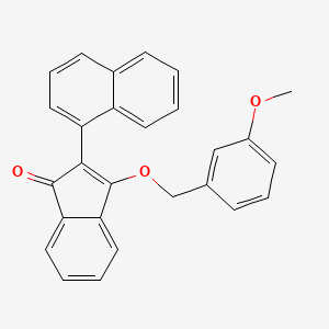 3-[(3-Methoxyphenyl)methoxy]-2-(naphthalen-1-yl)-1H-inden-1-one