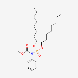 molecular formula C24H42NO5P B14529569 Methyl [bis(octyloxy)phosphoryl]phenylcarbamate CAS No. 62640-16-8