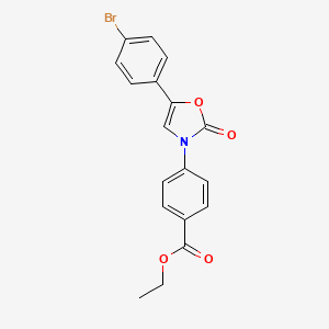 molecular formula C18H14BrNO4 B14529621 Ethyl 4-[5-(4-bromophenyl)-2-oxo-1,3-oxazol-3(2H)-yl]benzoate CAS No. 62761-50-6