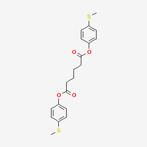 molecular formula C20H22O4S2 B14529633 Bis[4-(methylsulfanyl)phenyl] hexanedioate CAS No. 62607-05-0