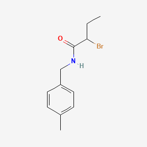 molecular formula C12H16BrNO B1452964 2-bromo-N-(4-methylbenzyl)butanamide CAS No. 1242932-32-6