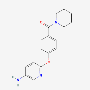 molecular formula C17H19N3O2 B1452966 6-[4-(Piperidin-1-ylcarbonyl)phenoxy]pyridin-3-amine CAS No. 1242926-65-3