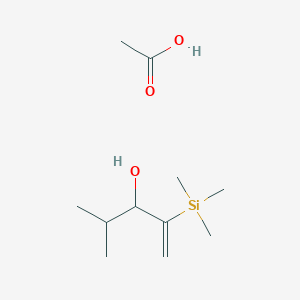 molecular formula C11H24O3Si B14529695 Acetic acid;4-methyl-2-trimethylsilylpent-1-en-3-ol CAS No. 62527-82-6