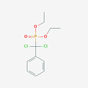 molecular formula C11H15Cl2O3P B14529728 Phosphonic acid, (dichlorophenylmethyl)-, diethyl ester CAS No. 62346-69-4