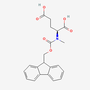 molecular formula C21H21NO6 B1452973 (S)-2-((((9H-Fluoren-9-yl)methoxy)carbonyl)(methyl)amino)pentanedioic acid CAS No. 879551-17-4