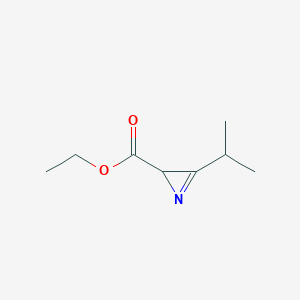 molecular formula C8H13NO2 B14529735 Ethyl 3-(propan-2-yl)-2H-azirene-2-carboxylate CAS No. 62317-58-2