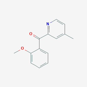 molecular formula C14H13NO2 B1452974 2-(2-甲氧基苯甲酰)-4-甲基吡啶 CAS No. 1187163-79-6