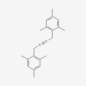 molecular formula C22H26 B14529763 Benzene, 1,1'-(2-butyne-1,4-diyl)bis[2,4,6-trimethyl- CAS No. 62315-41-7