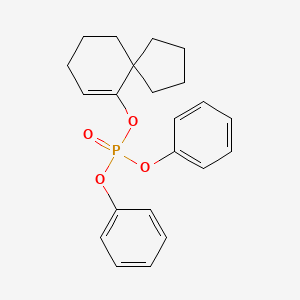 molecular formula C22H25O4P B14529769 Diphenyl spiro[4.5]dec-6-en-6-yl phosphate CAS No. 62702-02-7