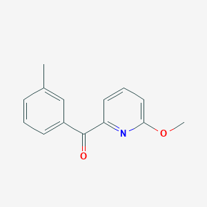 molecular formula C14H13NO2 B1452977 2-(3-甲基苯甲酰)-6-甲氧基吡啶 CAS No. 1187171-23-8