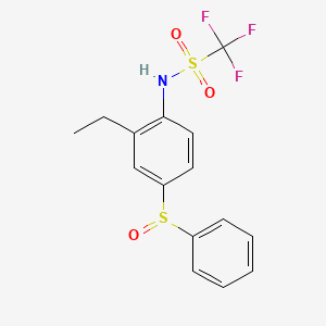 N-[4-(Benzenesulfinyl)-2-ethylphenyl]-1,1,1-trifluoromethanesulfonamide