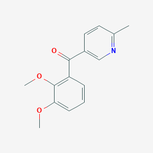 molecular formula C15H15NO3 B1452986 5-(2,3-二甲氧基苯甲酰)-2-甲基吡啶 CAS No. 1187164-89-1