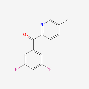 molecular formula C13H9F2NO B1452992 2-(3,5-二氟苯甲酰基)-5-甲基吡啶 CAS No. 1187164-71-1