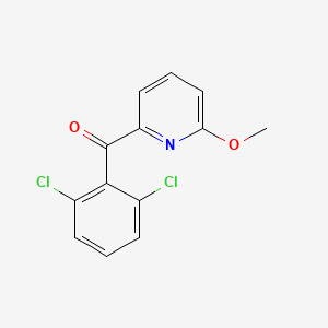 molecular formula C13H9Cl2NO2 B1452993 2-(2,6-二氯苯甲酰基)-6-甲氧基吡啶 CAS No. 1187166-60-4