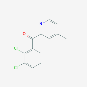 molecular formula C13H9Cl2NO B1452994 2-(2,3-二氯苯甲酰)-4-甲基吡啶 CAS No. 1187171-02-3