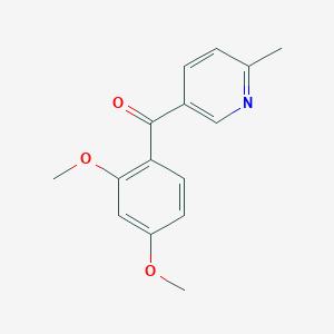 molecular formula C15H15NO3 B1452997 5-(2,4-二甲氧基苯甲酰)-2-甲基吡啶 CAS No. 1187165-00-9