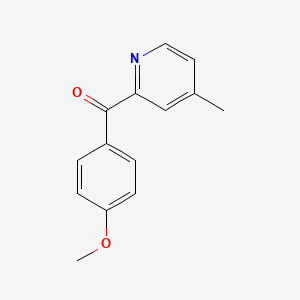 molecular formula C14H13NO2 B1452998 2-(4-甲氧基苯甲酰)-4-甲基吡啶 CAS No. 1187166-52-4