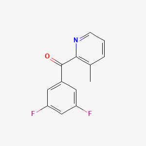 molecular formula C13H9F2NO B1452999 2-(3,5-二氟苯甲酰)-3-甲基吡啶 CAS No. 1187167-32-3