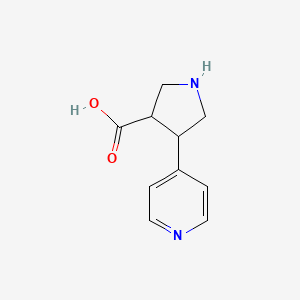 molecular formula C10H12N2O2 B1453003 4-(Pyridin-4-yl)pyrrolidine-3-carboxylic acid CAS No. 1048330-65-9