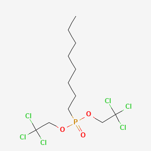 molecular formula C12H21Cl6O3P B14530037 Bis(2,2,2-trichloroethyl) octylphosphonate CAS No. 62750-91-8