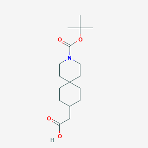 molecular formula C17H29NO4 B1453006 2-(3-(叔丁氧羰基)-3-氮杂螺[5.5]十一烷-9-基)乙酸 CAS No. 952480-32-9
