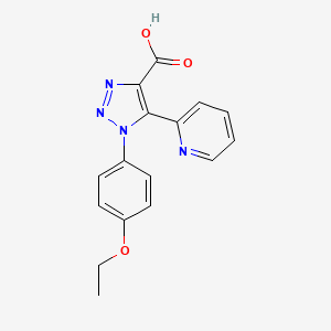 molecular formula C16H14N4O3 B1453007 1-(4-ethoxyphenyl)-5-(pyridin-2-yl)-1H-1,2,3-triazole-4-carboxylic acid CAS No. 1326857-98-0