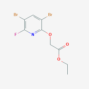 molecular formula C9H8Br2FNO3 B14530077 Ethyl [(3,5-dibromo-6-fluoropyridin-2-yl)oxy]acetate CAS No. 62270-90-0