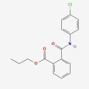 molecular formula C17H16ClNO3 B14530080 Propyl 2-[(4-chlorophenyl)carbamoyl]benzoate CAS No. 62377-28-0