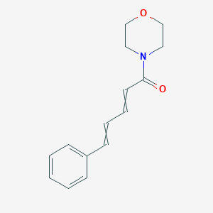 molecular formula C15H17NO2 B14530086 Morpholine, 4-(1-oxo-5-phenyl-2,4-pentadienyl)- CAS No. 62764-14-1