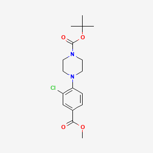 molecular formula C17H23ClN2O4 B1453012 4-(4-Boc-1-哌嗪基)-3-氯苯甲酸甲酯 CAS No. 906559-46-4