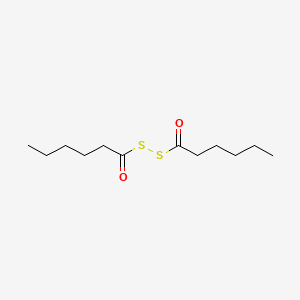 molecular formula C12H22O2S2 B14530126 S-hexanoylsulfanyl hexanethioate CAS No. 62652-57-7