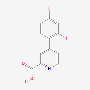 molecular formula C12H7F2NO2 B1453017 4-(2,4-二氟苯基)吡啶-2-甲酸 CAS No. 1258626-21-9