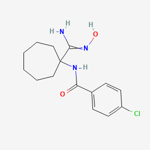 molecular formula C15H20ClN3O2 B1453021 4-氯-N-[1-(N'-羟基氨基甲酰基)环庚基]苯甲酰胺 CAS No. 912763-54-3