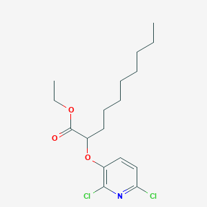 molecular formula C17H25Cl2NO3 B14530236 Ethyl 2-[(2,6-dichloropyridin-3-YL)oxy]decanoate CAS No. 62805-09-8