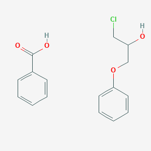 molecular formula C16H17ClO4 B14530246 Benzoic acid;1-chloro-3-phenoxypropan-2-ol CAS No. 62379-75-3