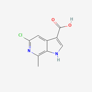 molecular formula C9H7ClN2O2 B1453025 5-氯-7-甲基-6-氮杂吲哚-3-羧酸 CAS No. 1167056-37-2