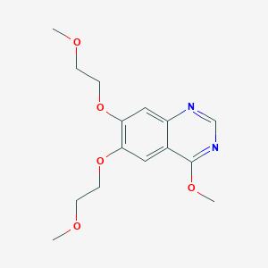 molecular formula C15H20N2O5 B1453026 6,7-双(2-甲氧基乙氧基)-4-甲氧基喹唑啉 CAS No. 1312937-41-9
