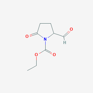 molecular formula C8H11NO4 B14530276 Ethyl 2-formyl-5-oxopyrrolidine-1-carboxylate CAS No. 62400-77-5