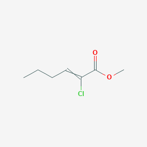 molecular formula C7H11ClO2 B14530321 Methyl 2-chlorohex-2-enoate CAS No. 62269-33-4