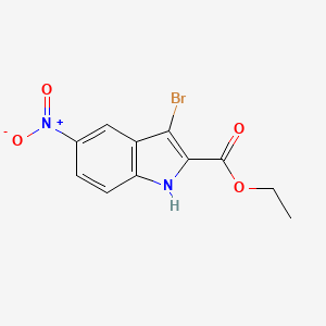 molecular formula C11H9BrN2O4 B1453036 ethyl 3-bromo-5-nitro-1H-indole-2-carboxylate CAS No. 183384-45-4
