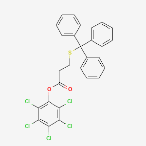 Pentachlorophenyl 3-[(triphenylmethyl)sulfanyl]propanoate