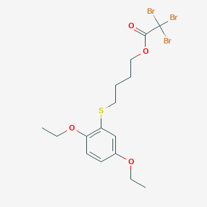 Acetic acid, tribromo-, 4-[(2,5-diethoxyphenyl)thio]butyl ester