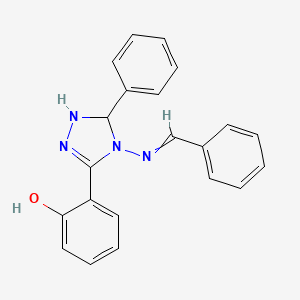 6-[4-(Benzylideneamino)-5-phenyl-1,2,4-triazolidin-3-ylidene]cyclohexa-2,4-dien-1-one