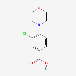 molecular formula C11H12ClNO3 B1453049 3-Chloro-4-morpholinobenzoic acid CAS No. 26586-20-9