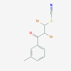 1,2-Dibromo-3-(3-methylphenyl)-3-oxopropyl thiocyanate